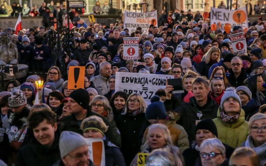 Strajk nauczycieli 2019. „Polonez z wykrzyknikiem” w Gdańsku...