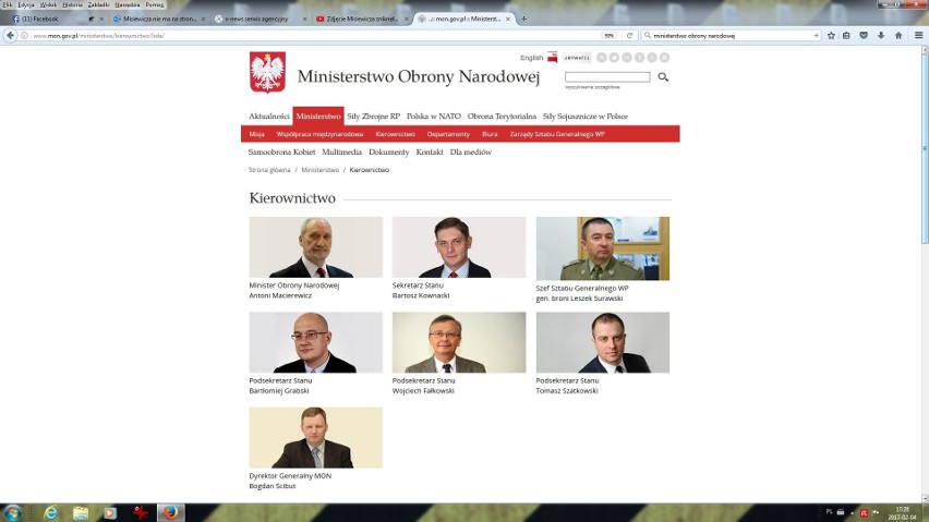 Bartłomiej Misiewicz zniknął ze strony internetowej MON