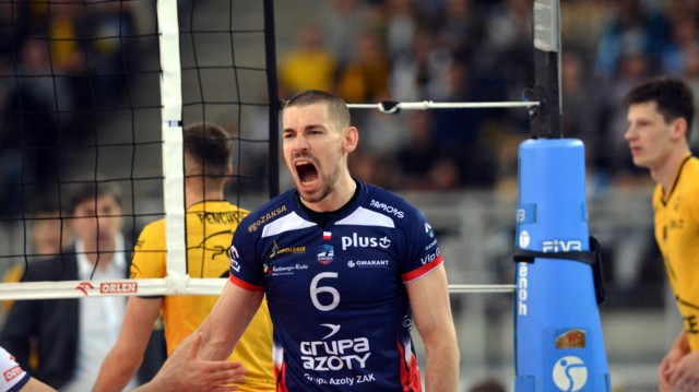 PGE Skra Bełchatów - Zaksa Kędzierzyn-Koźle. Pierwszy mecz finału Plus Ligi w Atlas Arenie w Łodzi.