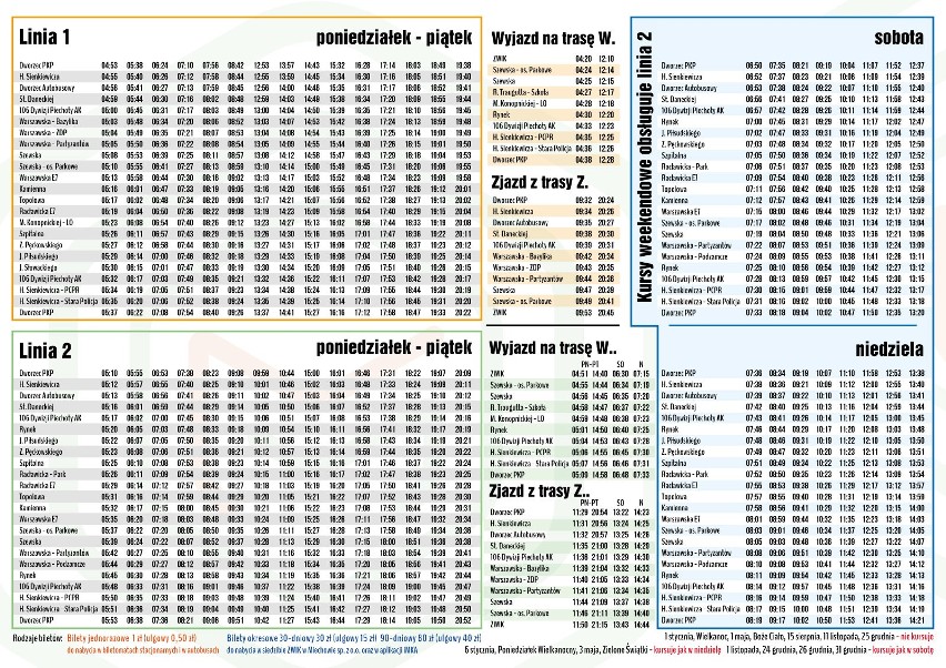 Miechów. Od niedzieli (14 marca) obowiązuje nowy rozkład jazdy autobusów elektrycznych