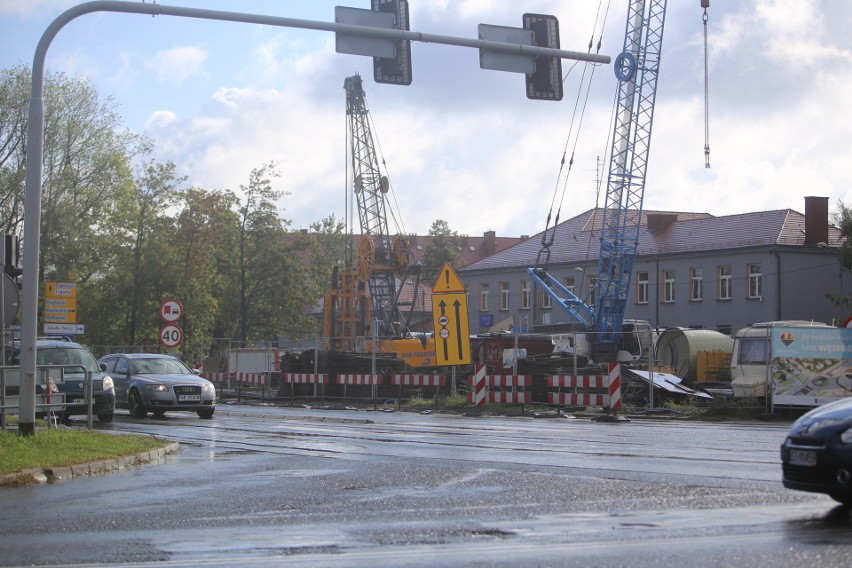 Skrzyżowanie ulic Kościuszki i Armii Krajowej w Katowicach....