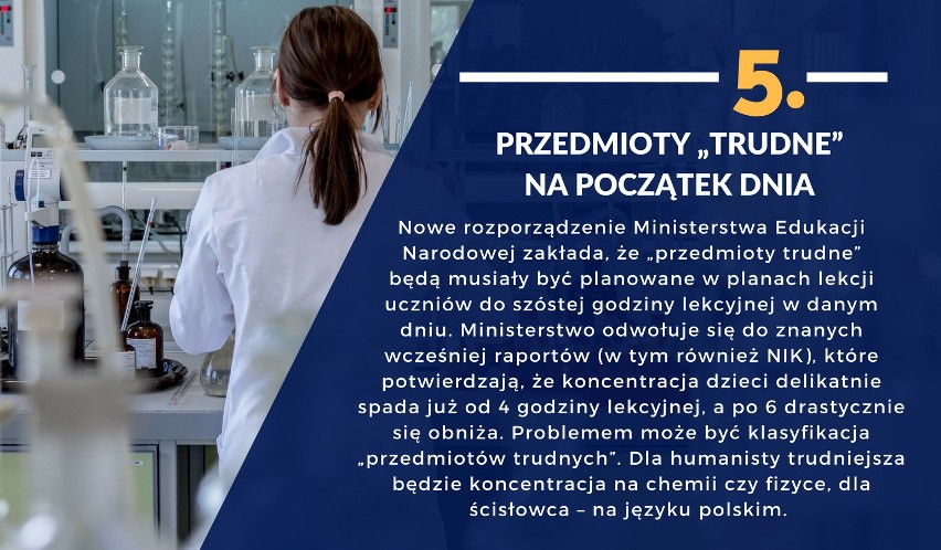 Przedmioty „trudne” na początek dnia...