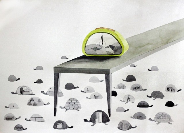 Rupali Patil, „Dzienniki żółwia”, 2014, z wystawy „Zwiastunki chaosu”