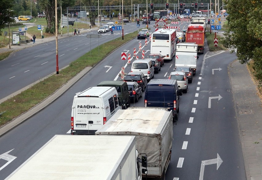 Korki na prawobrzeżu w Szczecinie