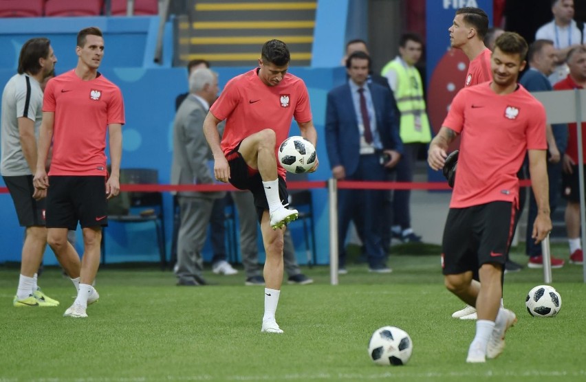 Polska Kolumbia. Trening przed meczem na stadionie w...