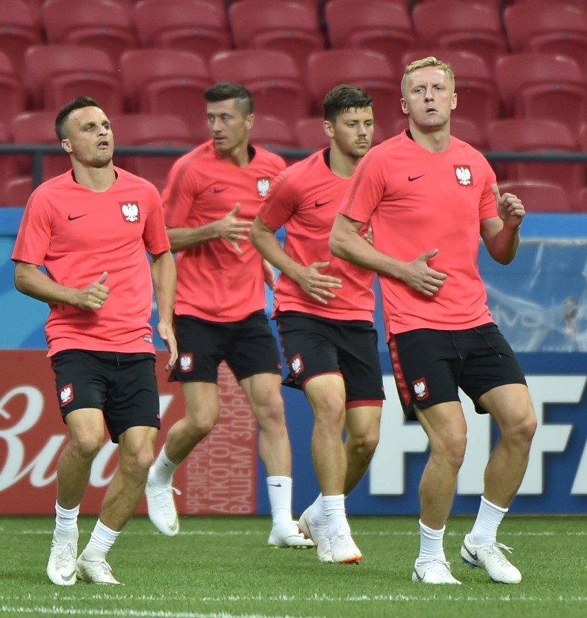 Polska Kolumbia. Trening przed meczem na stadionie w...