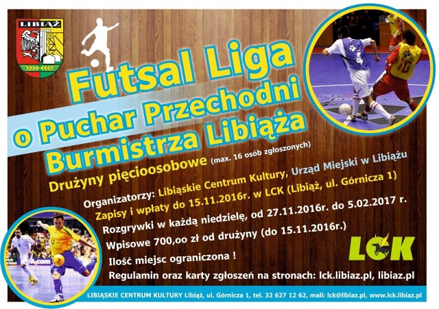Oficjalny plakat zimowej ligi futsalu