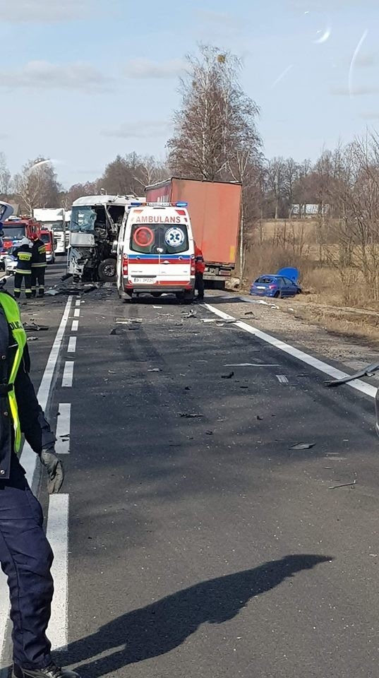 Wypadek w okolicach miejscowości Krasne Folwarczne