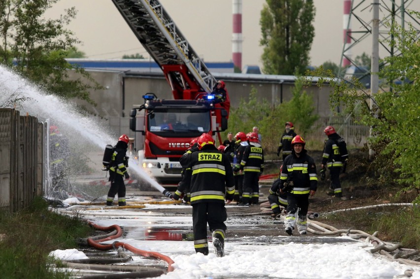 Pożar w Katowicach-Szopienicach
