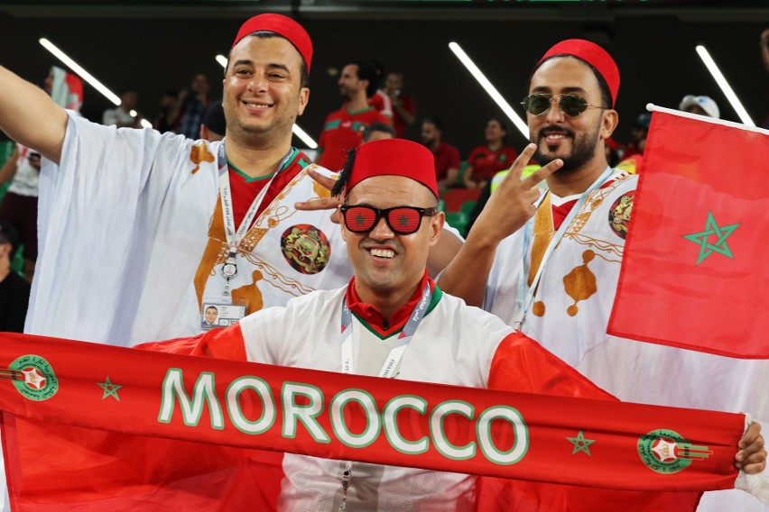 MŚ 2022. Marokańczycy jak zawsze żywiołowo dopingowali...