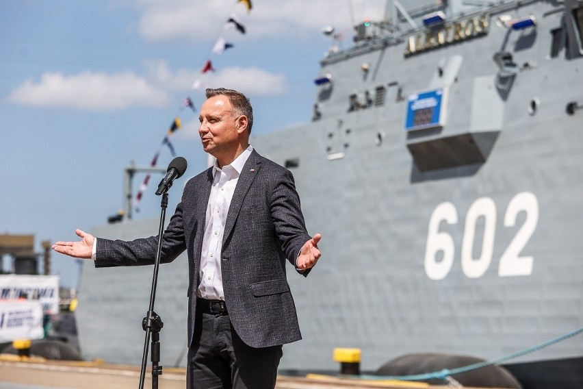 Prezydent Andrzej Duda w Gdańsku. Powstaną trzy nowe fregaty...