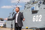 Prezydent Andrzej Duda w Gdańsku. Odwiedził stocznię Remontowa Holding. Powstaną trzy nowe fregaty dla Marynarki Wojennej