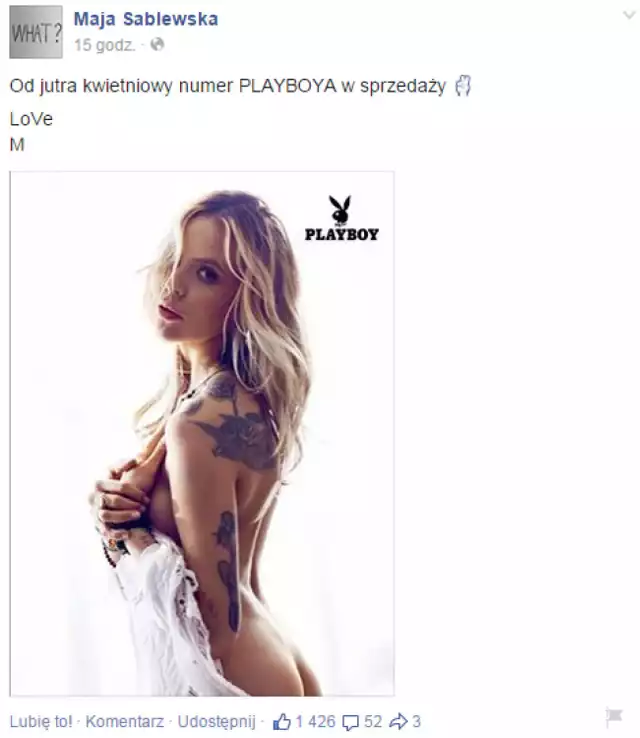 Maja Sablewska NAGO w Playboyu