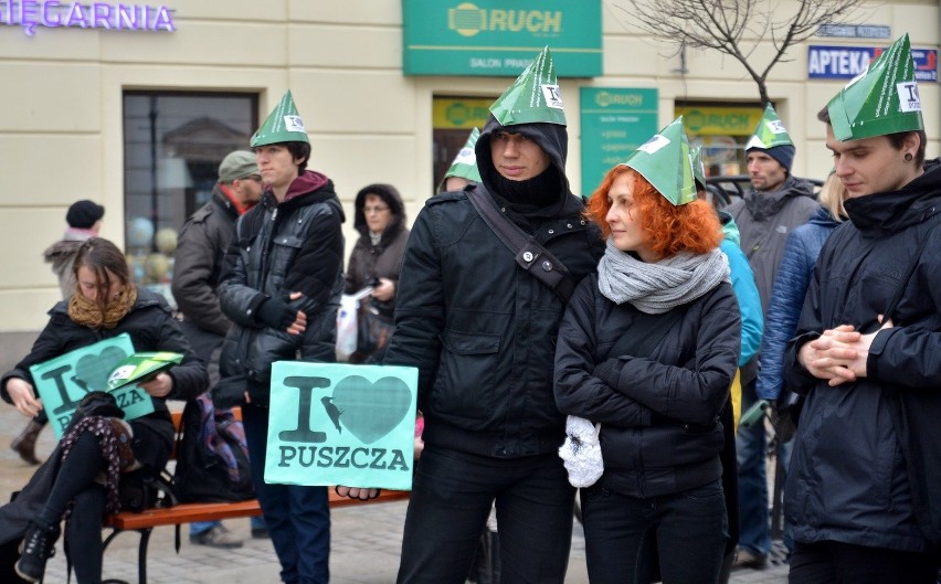 W Lublinie manifestowali w obronie Puszczy Białowieskiej