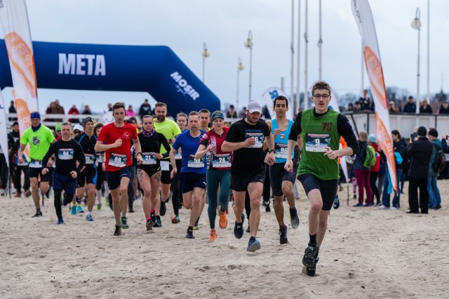 Zimowy bieg po plaży w Sopocie był najtrudniejszym wyzwaniem, ponieważ uczestnicy musieli wykazać się na trasie liczącej 8 km