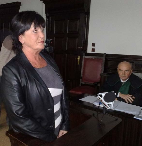 Obecna burmistrz Bornego Sulinowa Renata Pietkiewicz-Chmyłkowska zeznaje przed sądem.