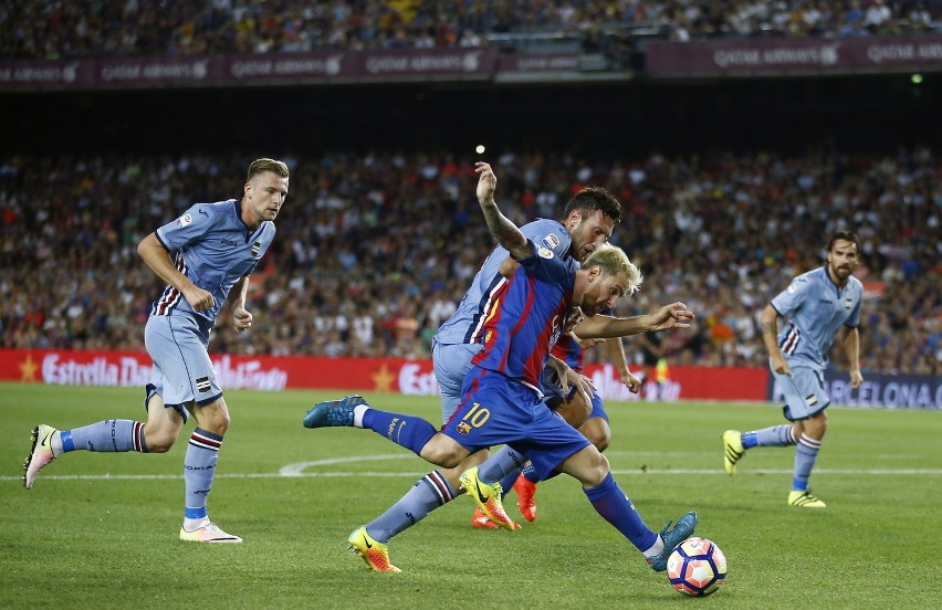 Karol Linetty zagrał przeciwko Messiemu na Cam Nou