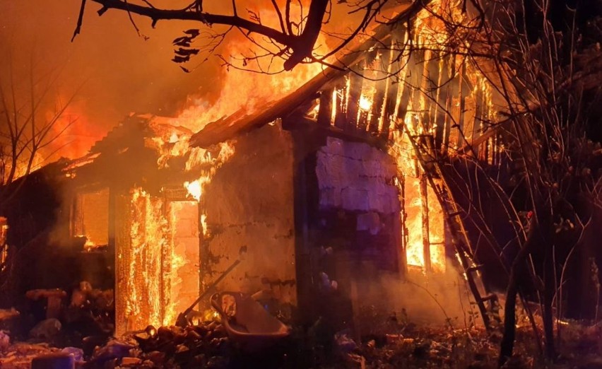 Pożar mieszkania w Krępie Kościelnej.