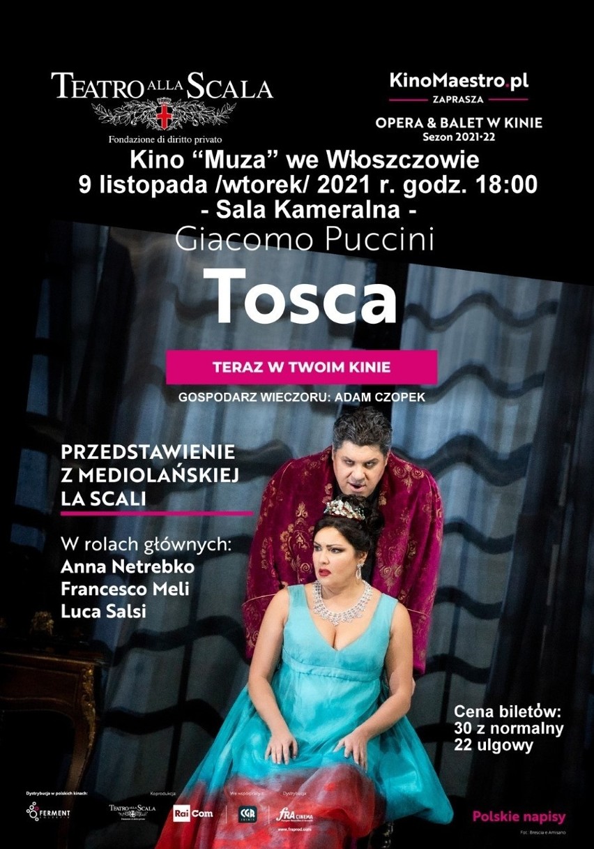 Opera "Tosca" w kinie Muza we Włoszczowie. Zaprasza Adam Czopek (WIDEO)
