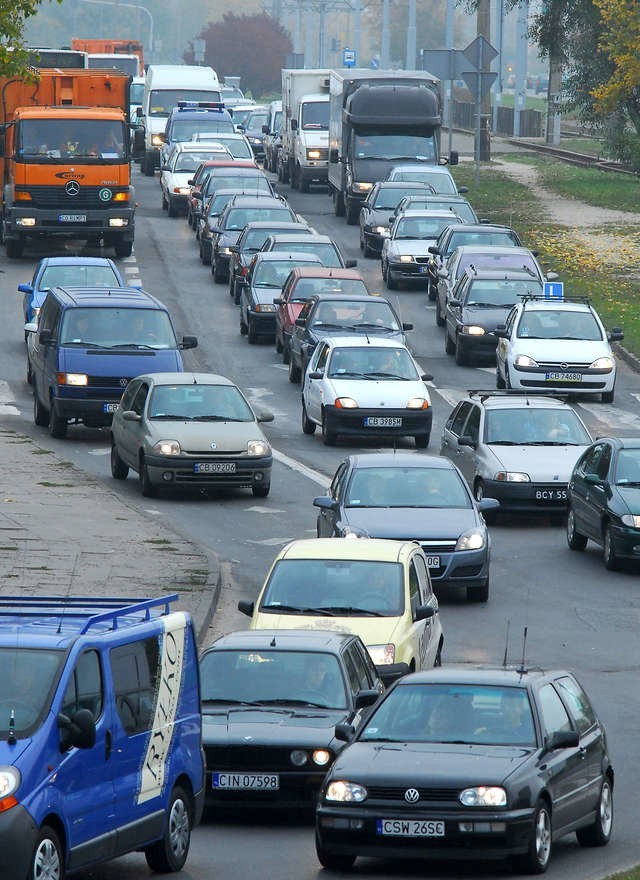 Czy po przebudowie ronda Kujawskiego takich korków już nie będzie?