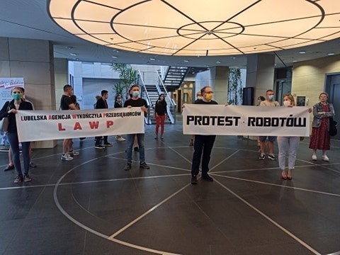 Protest przedsiębiorców w Urzędzie Marszałkowskim w Lublinie. Chcą udzielenia informacji