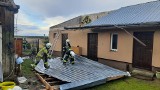 Silny wiatr wyrządził szkody w powiecie wyszkowskim. 17.02.2022 w ciągu czterech godzin strażacy przyjęli ponad 40 zgłoszeń! Zdjęcia