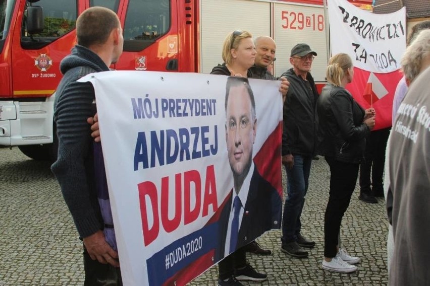 Premier Mateusz Morawiecki w Sławnie wspierał Andrzeja Dudę przed II turą wyborów