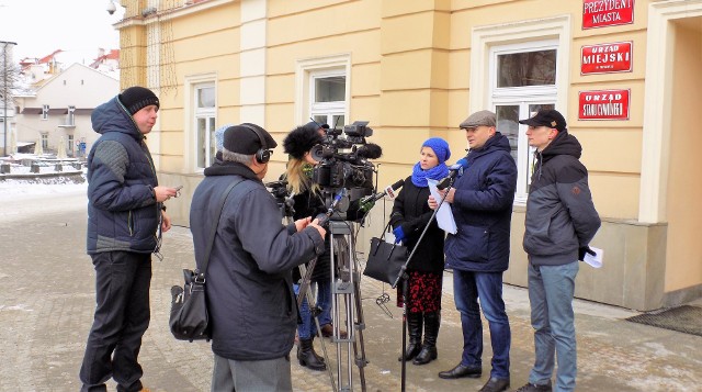Piątkowa konferencja prasowa w sprawie poparcia dla prezydenta Przemyśla.