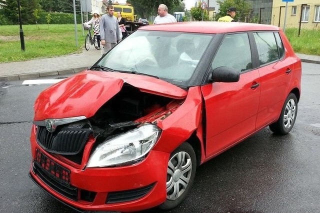 Tak wyglądała skoda po kolizji.