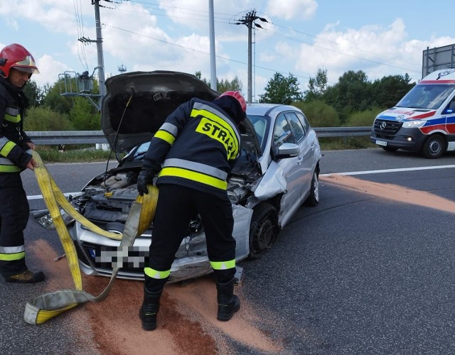 Wypadek na drodze S7 w Skarżysku.