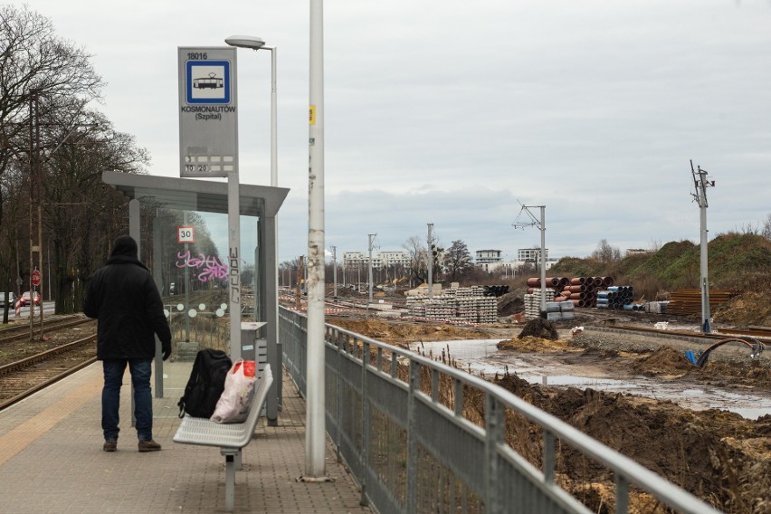 Przebudowa ulicy Kosmonautów we Wrocławiu 31.12.2021