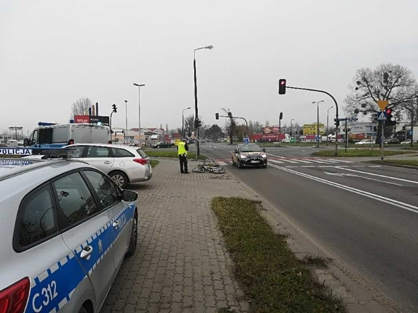 Miejsce, w którym doszło do potrącenia rowerzysty