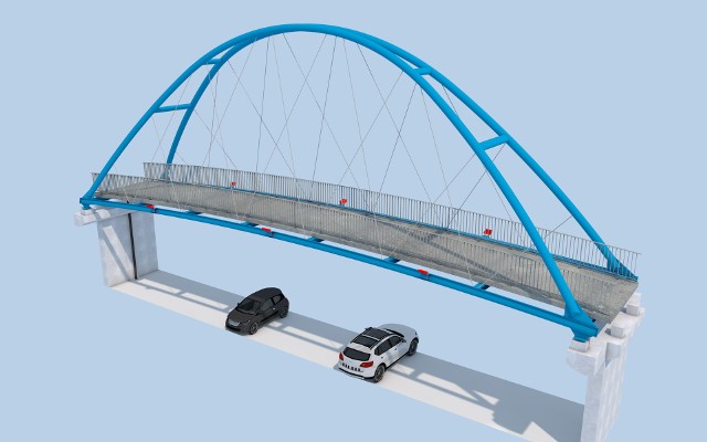 Częstochowa. Tak będą wyglądały nowe kładki dla pieszych nad DK91. Kiedy zacznie się ich montaż?