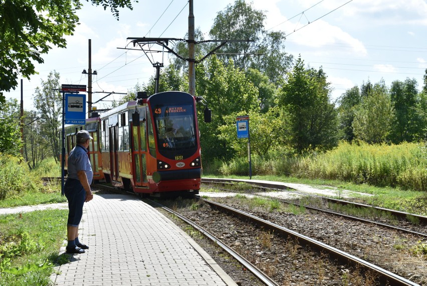 Linia tramwajowa pomiędzy centrum Bytomia i Stroszkiem