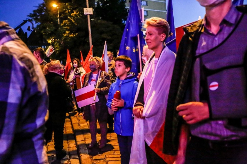 Wiec poparcia dla Wolnej Białorusi w Gdańsku 31.08.2020