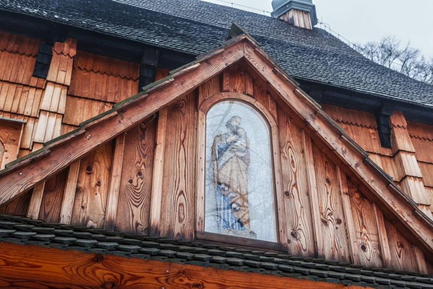 Przepiękny drewniany Kościół Wniebowzięcia Najświętszej...