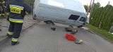 Wypadek w Łapach. Samochód osobowy zderzył się z busem (zdjęcia)