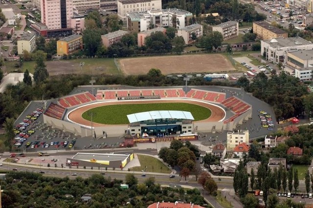 To wizualizacja zmodernizowanego stadionu żużlowego na Sportowej.