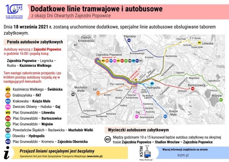 Dodatkowe linie tramwajowe i autobusowe w sobotę 18...