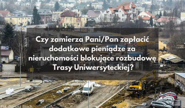 Rozbudowa Trasy Uniwersyteckiej to ważna kwestia dla wielu bydgoszczan. Dlatego zapytaliśmy kandydatów na prezydenta Bydgoszczy, czy zamierzają zapłacić dodatkowe pieniądze za nieruchomości blokujące tę inwestycję. Co odpowiedzieli? Zobaczcie!Odpowiedzi kandydatów na następnych slajdach. Naciśnij strzałkę w prawo lub przesuń zdjęcie gestem.Jak kandydaci odpowiadali na inne pytania? PRZECZYTAJ TUTAJWybory Samorządowe 2018 - Twój głos się liczy.