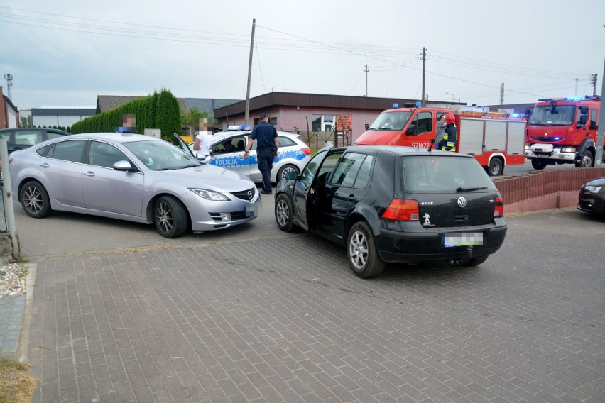 Na ulicy Kościuszki w Sępólnie zderzyły się dwa samochody...