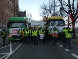 Protest przewoźników w Szczecinie. Wspierają kolegów na granicy polsko-ukraińskiej [ZDJĘCIA]