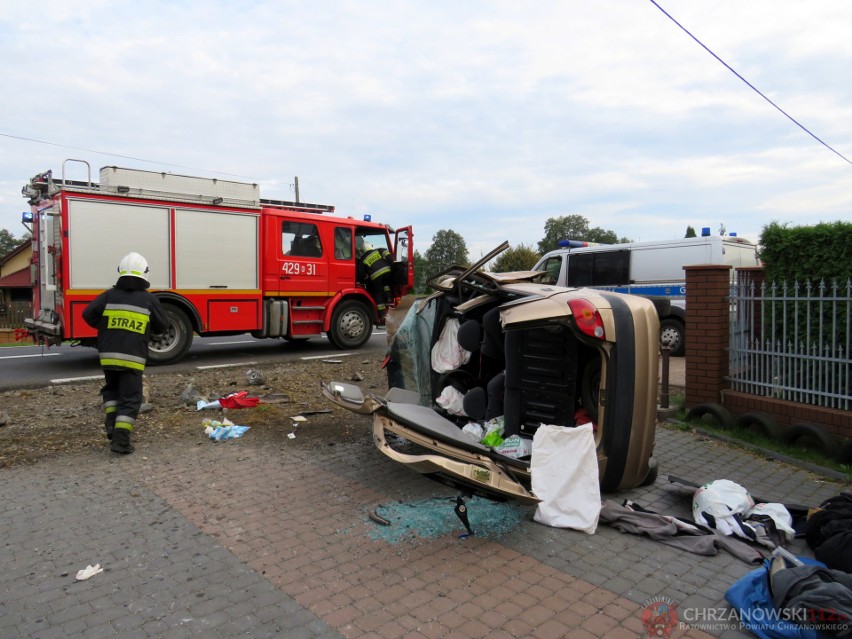 Wypadek na ul. Beskidzkiej w Libiążu. Mężczyzna trafił do szpitala [ZDJĘCIA]