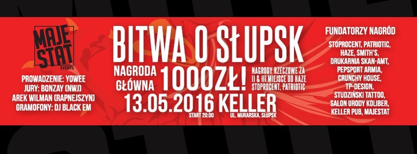 Pierwsza Bitwa o Słupsk. Freestyle battle w Keller Pub