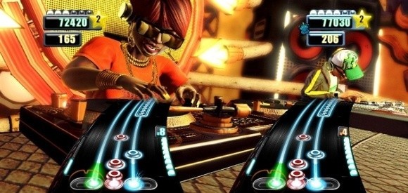 Screen z gry DJ Hero.