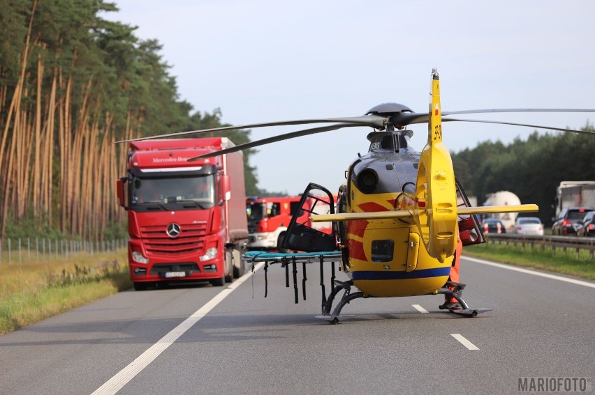 Groźny wypadek na autostradzie A4 pod Opolem. Dwie osoby ranne, dwie nie żyją