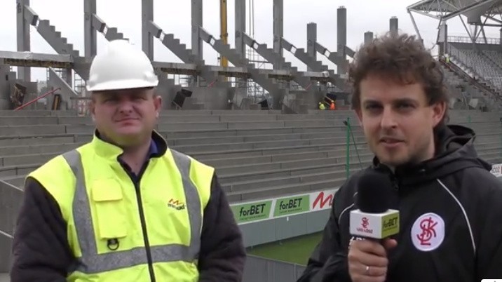 Co dalej z budową stadionu ŁKS? Jak przebiegają prace? [FILM Z BUDOWY]