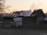 Pożar budynku gospodarczego w Łące Prudnickiej