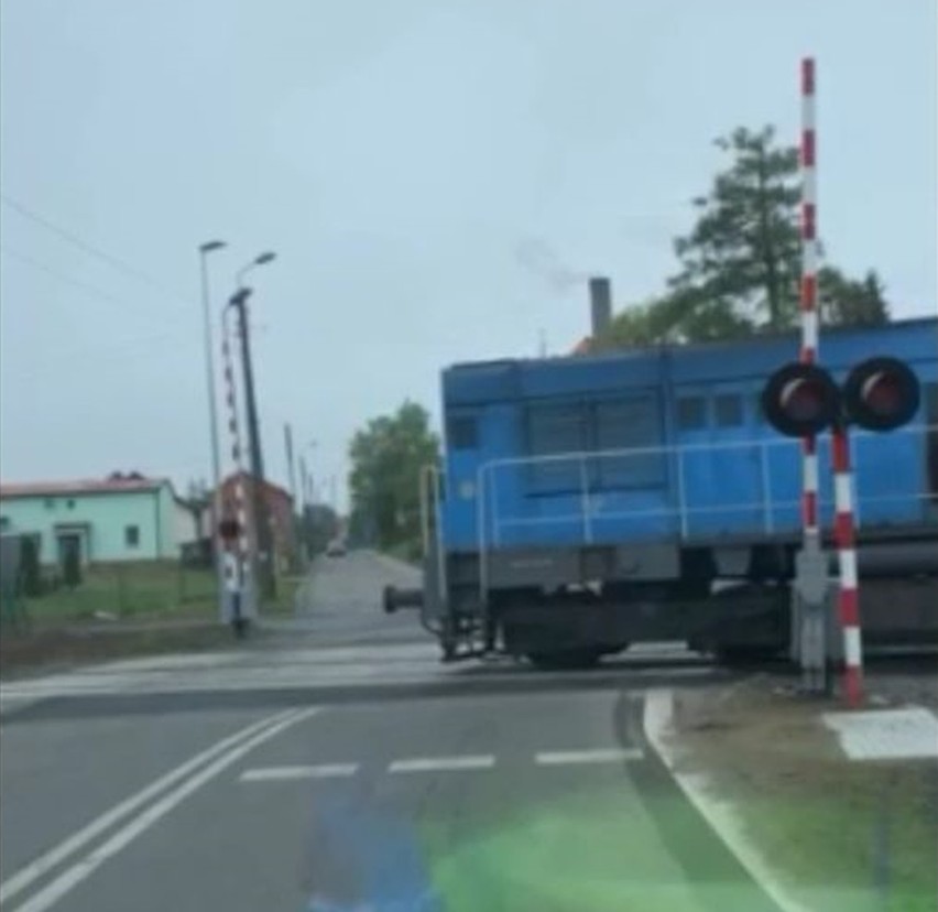 Sytuacja na przejeździe kolejowym w Węgorzynie
