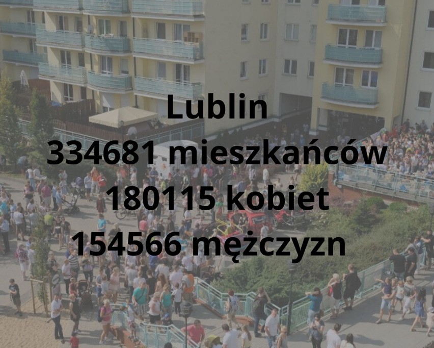 Top 20 największych miejscowości w regionie. Zobacz, gdzie w województwie lubelskim mieszka najwięcej osób